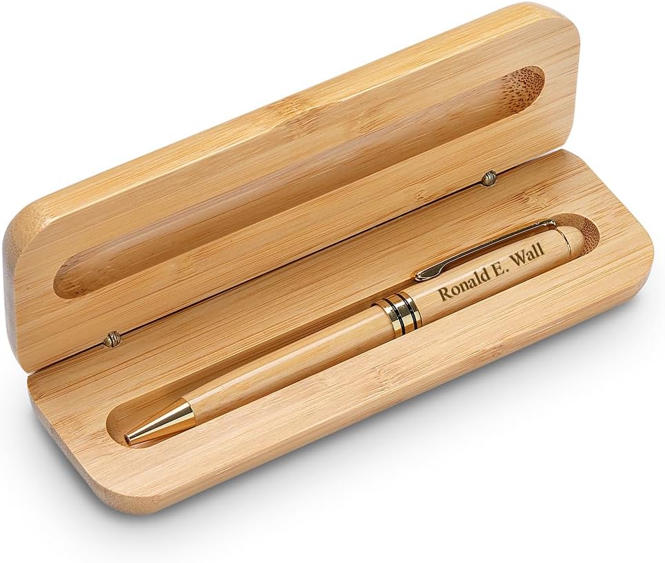 Executive Gift Shoppe | US Navy Laser Engraved Bamboo Pen and Box Set