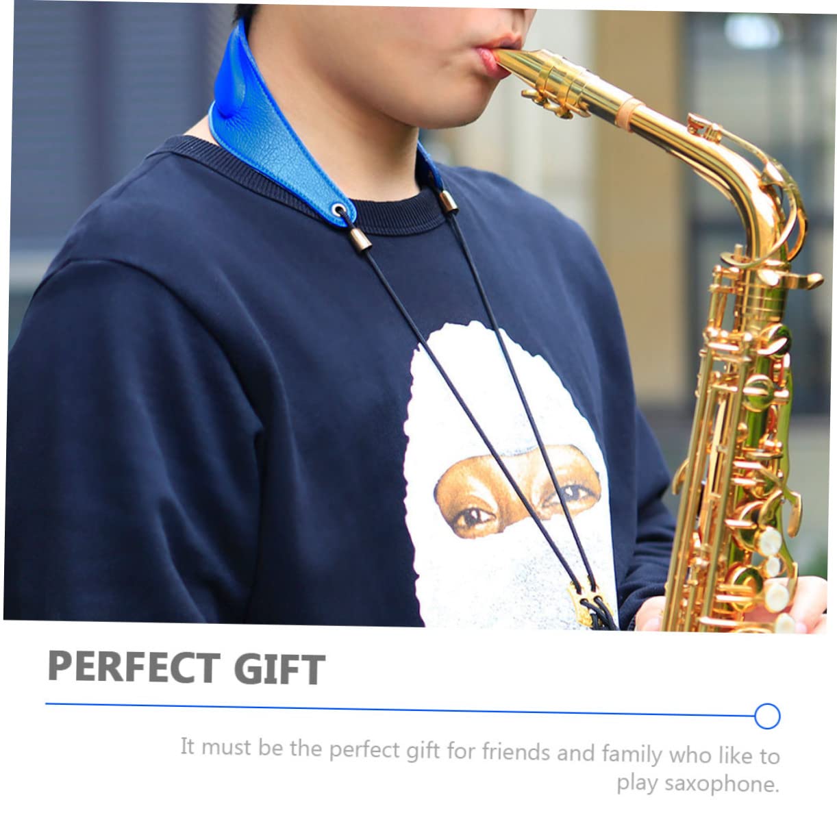 ERINGOGO Saxophone Ligature Padded Saxophone Belt Neck Wear Strap Sax Harness Fit for Saxophones