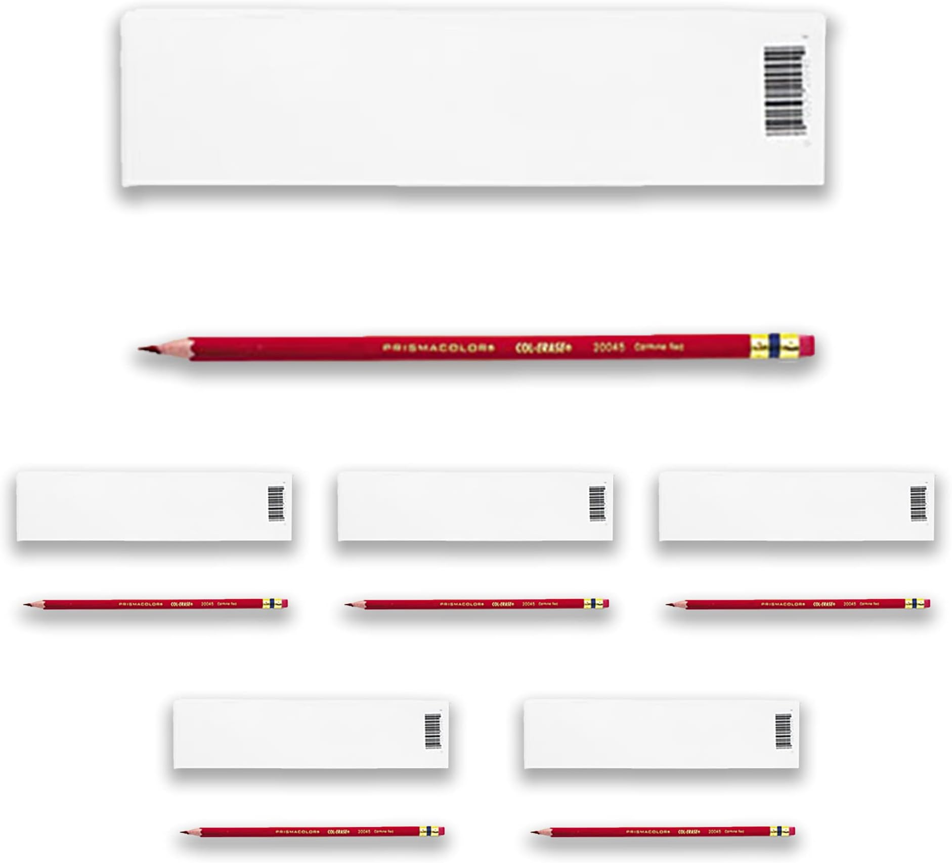 (6 Pack Value Bundle) SAN20045 Col-Erase Pencil w/Eraser, Carmine Red Lead/Barrel, Dozen