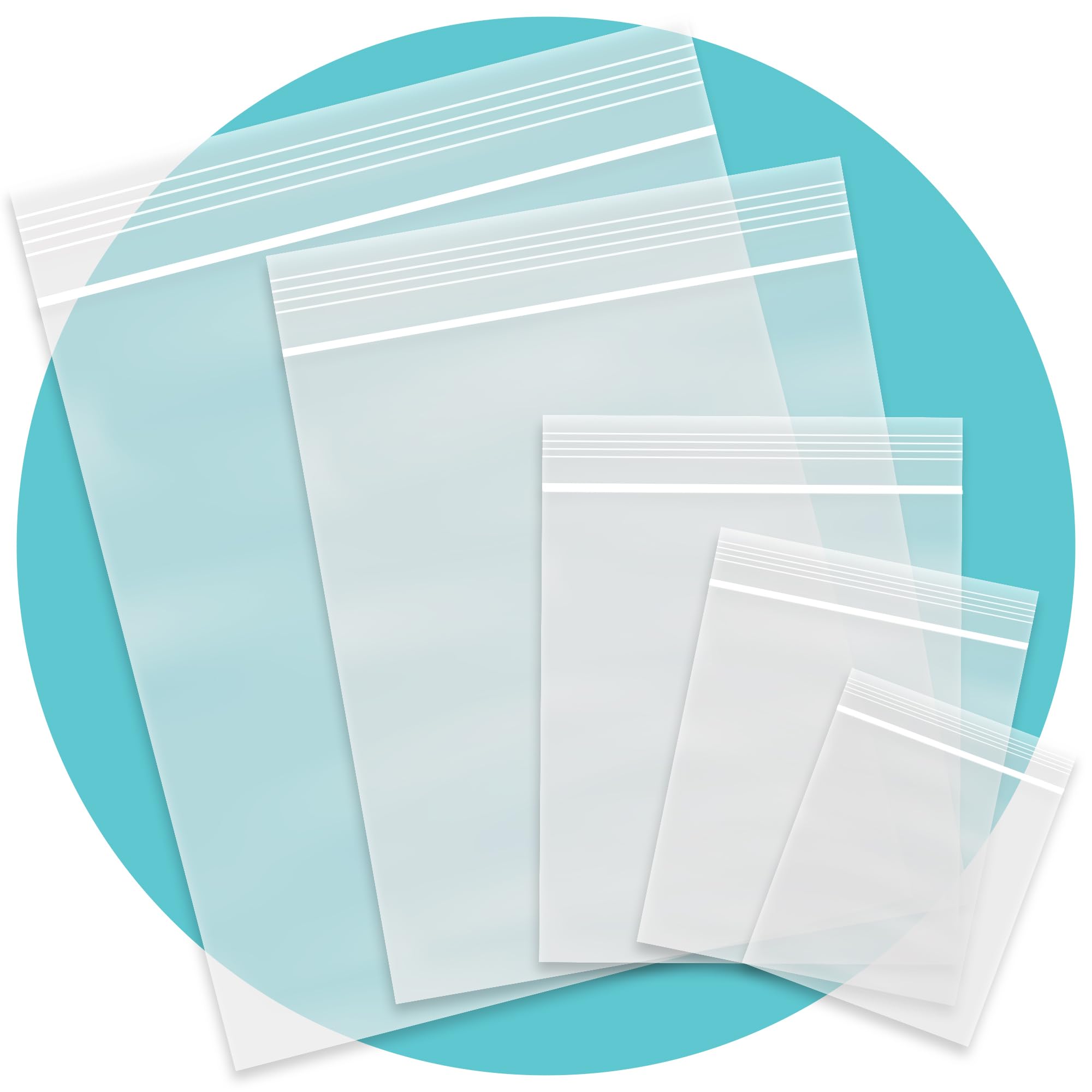 Triplast Grip Seal Clear Plastic Bags, Pick Qty & Size: 100 x G9 (5x7.5"), Multipurpose Resealable Polythene Pouches