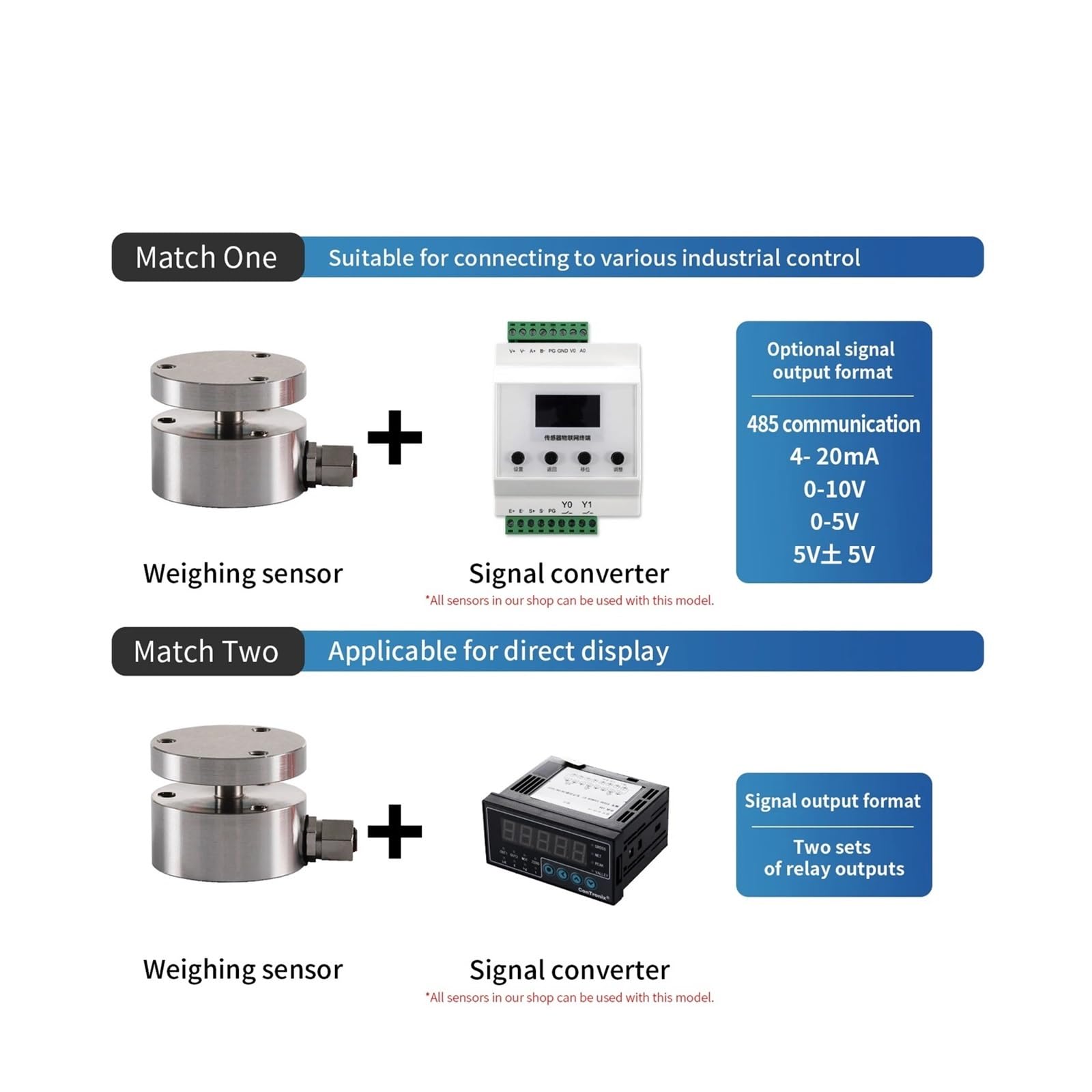 Wägezellensensor, Digitaler Wägezellen-Gewichtssensor, Spannungs-/Kompressionskraftsensor mit Signalgeber und Anzeige, Gewichtsdruck, 20 kg – 2000 kg zur Messung von Kraft, Druck, Verschiebung und Deh