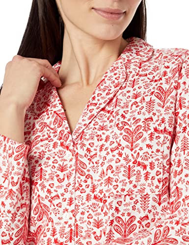 Image of Amazon Essentials Women's Woven Flannel Notch Collar Nightgown (Available in Plus Size)