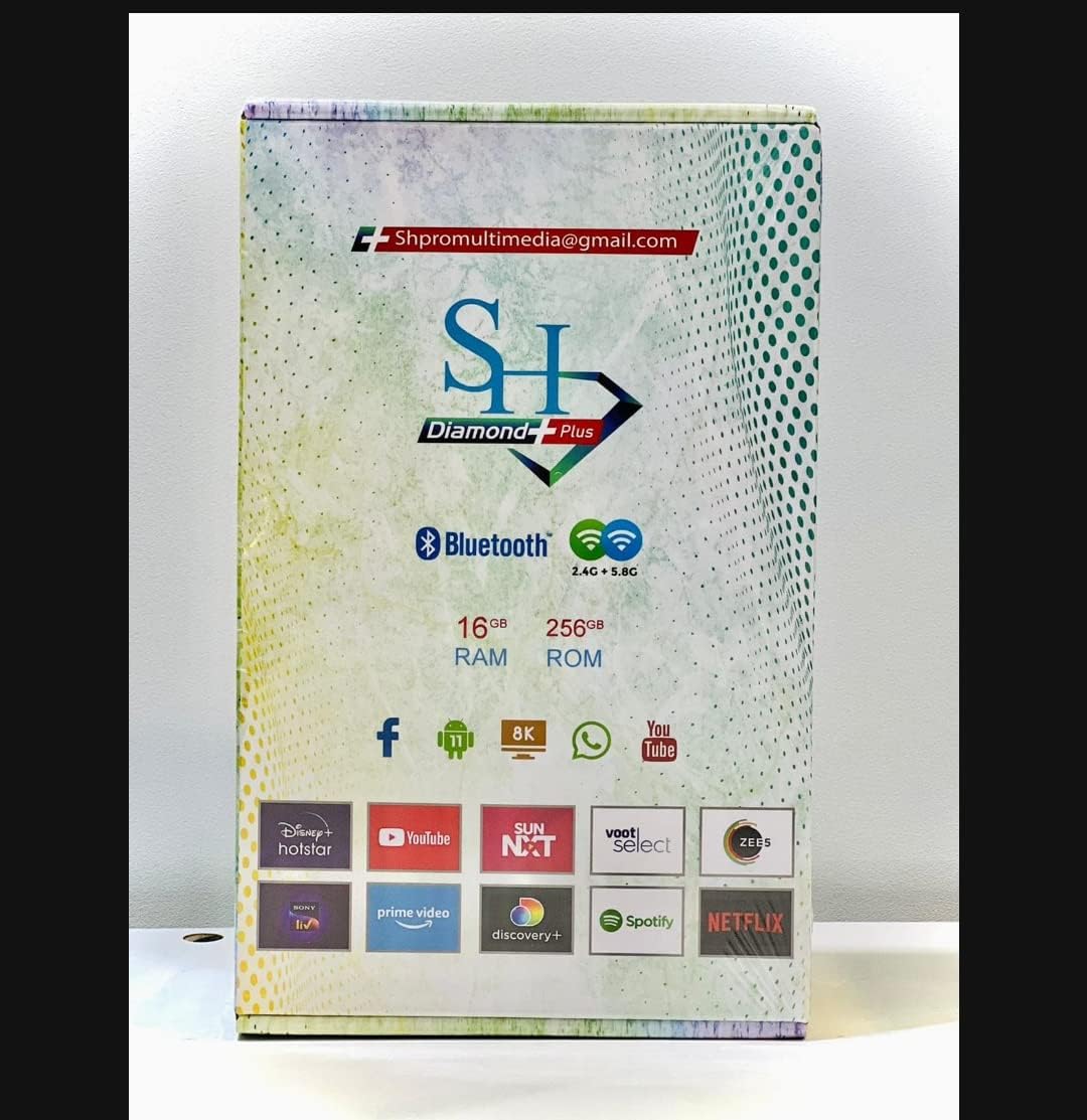 SH DIAMOND PLUS TV BOX 2022 SPECIAL EDITION 2022 16GB RAM 256GB ROM ANDROID 11 5GH