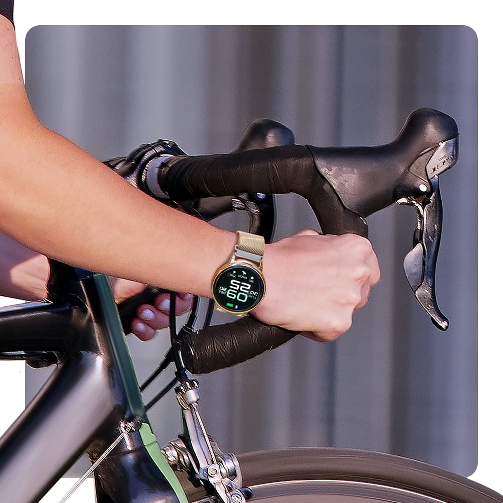 Forever smartwatch ForeVive 2 SB-330 inteligentny zegarek, dwie bransoletki, wodoodporność IP68, monitor aktywności, powiadomienia, menu j. polski (Srebrny)