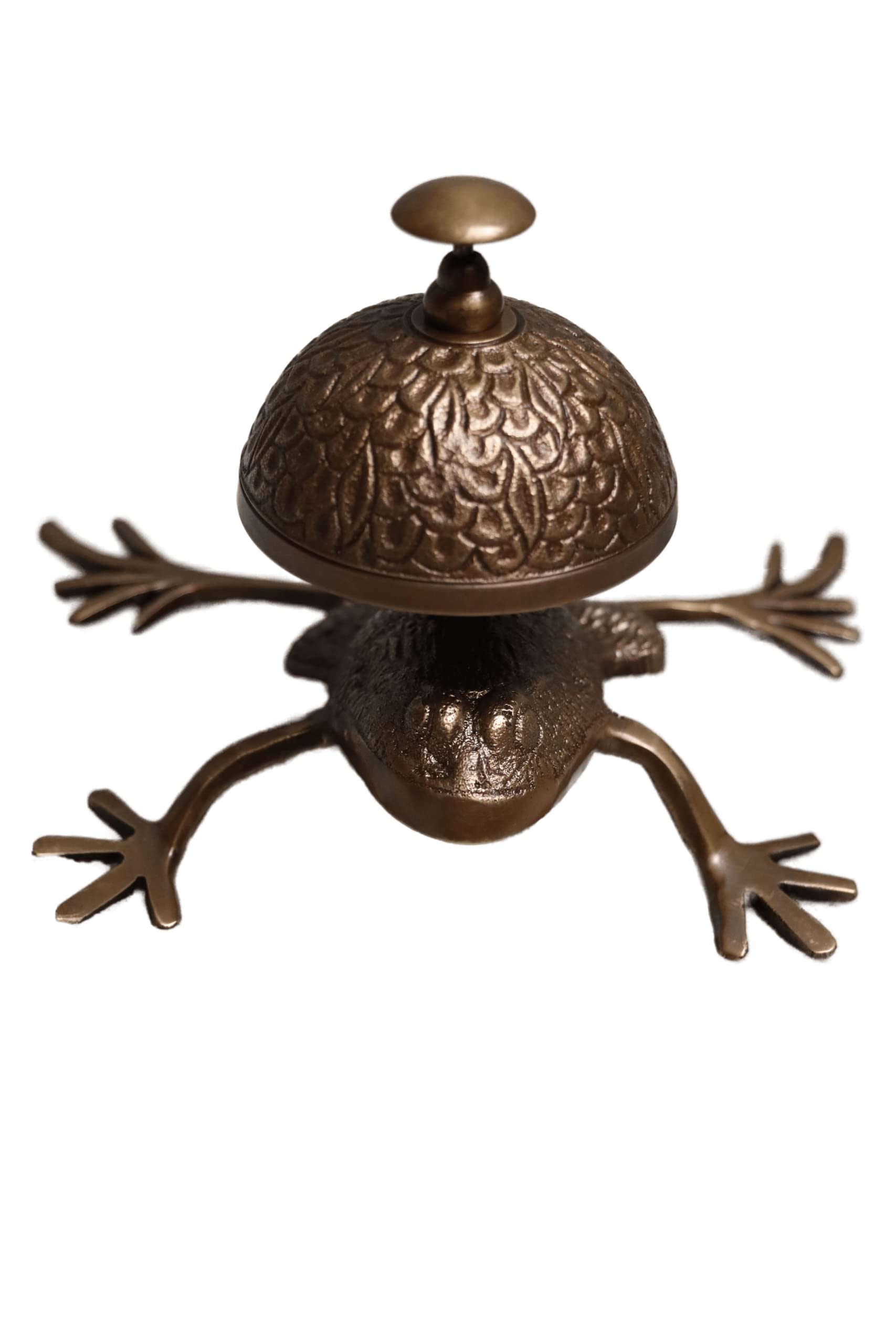 WORLD KING MARTAntique Nautical Counter Bell Shinny Brass Finish Hotel Calling Service Bell Decor | Desk Call Bell Desktop Ring Service Counter Bell