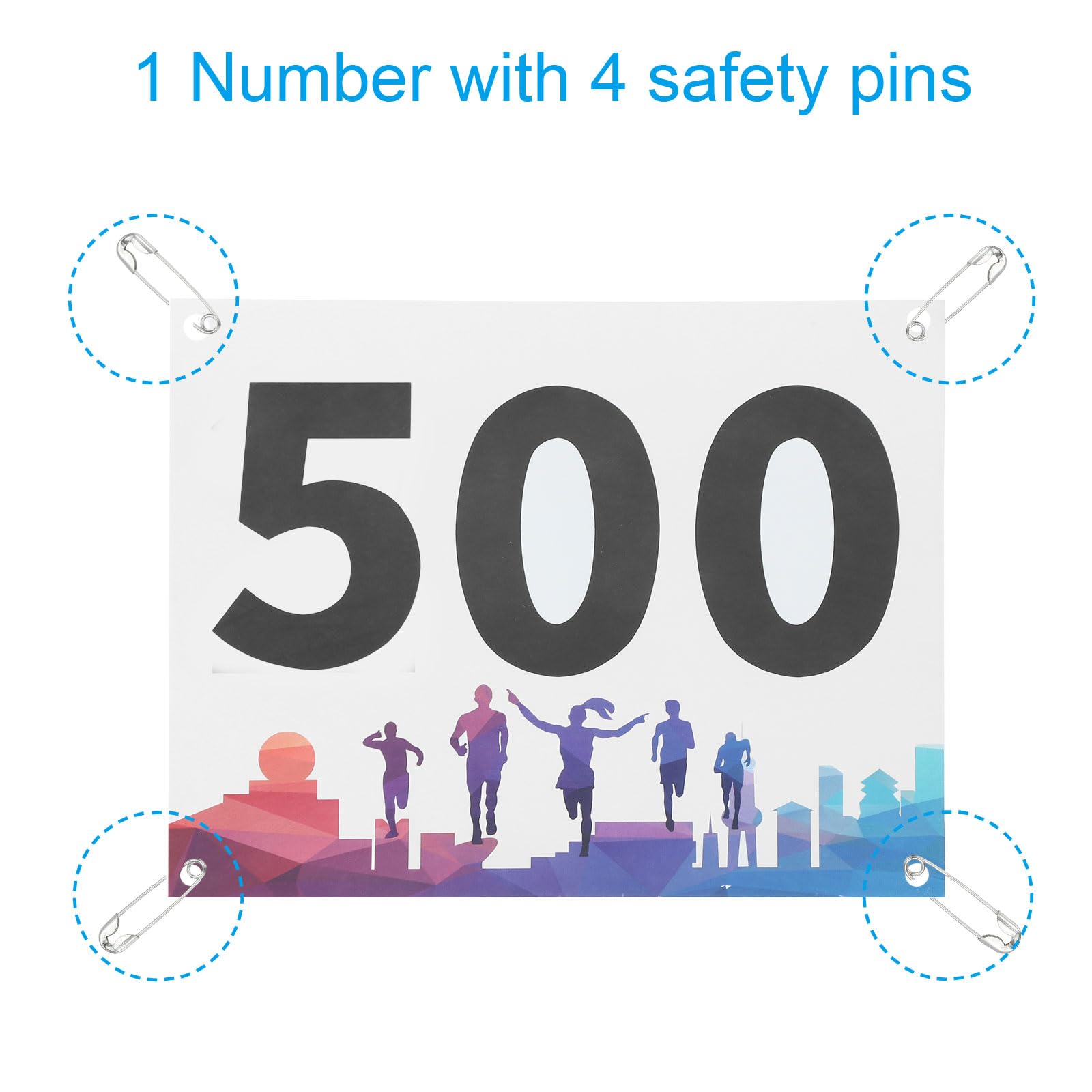 PATIKIL Dossards de course à pied indéchirables, imperméables avec épingle de sûreté pour marathon sport jeu