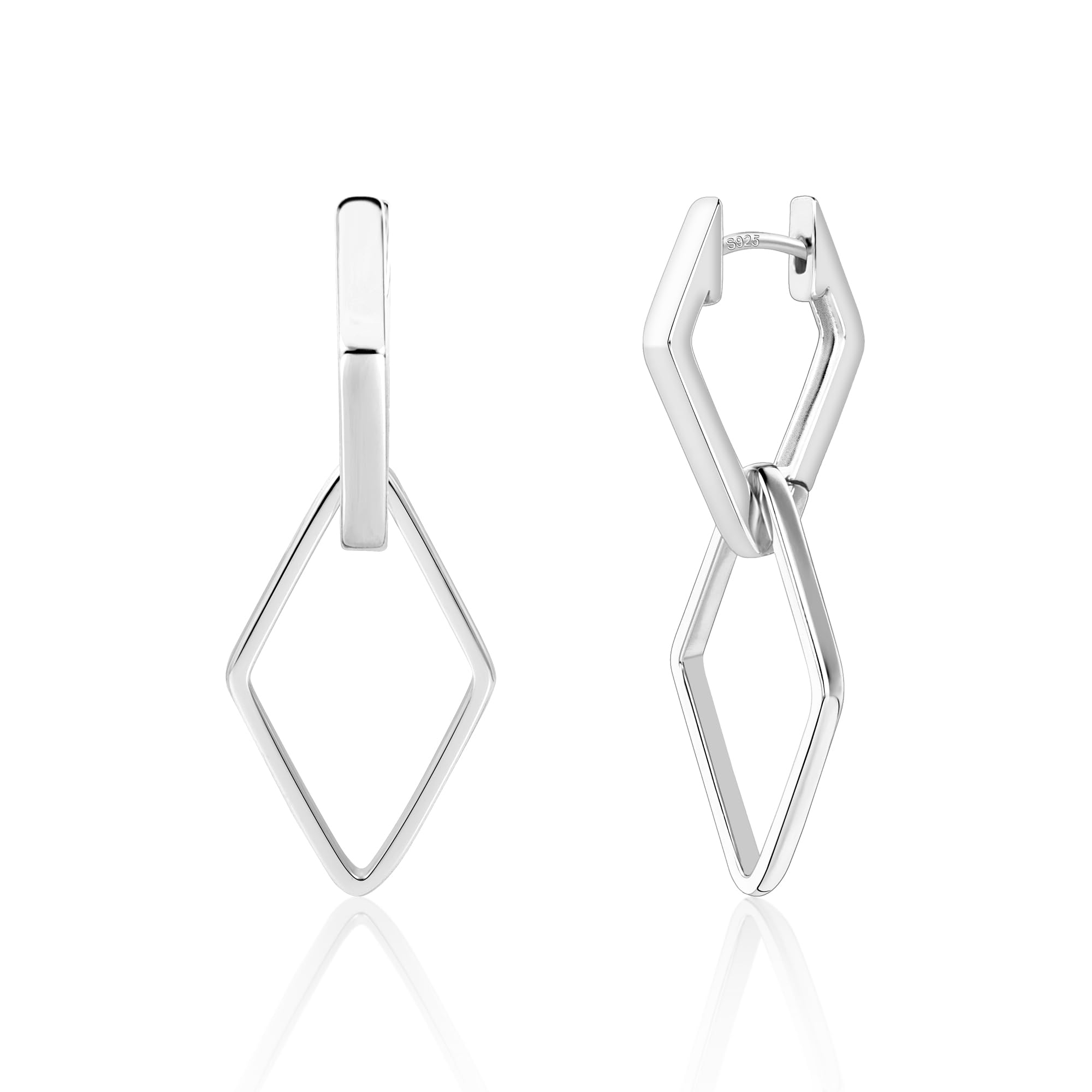 ALEXCRAFT Pendientes Colgantes S925 Regalo para Mujer Novia Mamá Niña