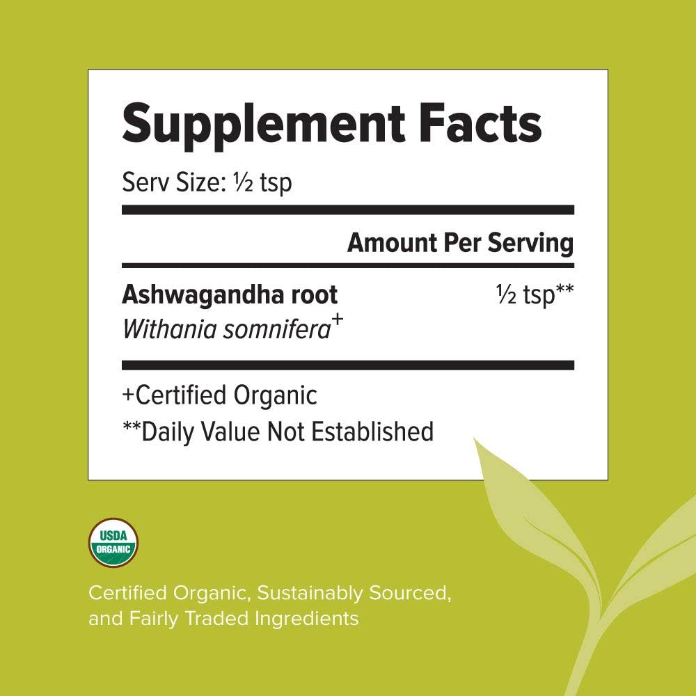 Banyan Botanicals Organic Ashwagandha Powder – Withania somnifera – for Healthy Adrenals & Immune System, Stress Relief, Strength, Mood & More* – Spice Jar – Non-GMO Sustainably Sourced Vegan : Health & Household