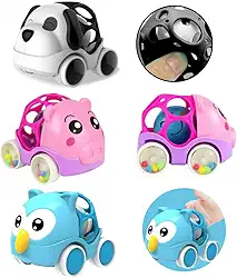 Brinquedo Bebê Carrinho Sensorial Interativo Educativo Colorido 1° Infância Bebê Menino Menina 4 meses (Branco)