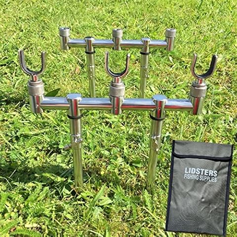 NEW GOAL POST BUZZ BAR SET 20-35 CM 4 x BANK STICKS + 3 U RESTS CARP FISHING BAG Cover