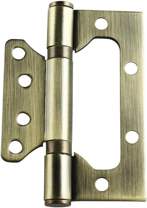 Metal Hinges,Door Hinges,Internal Door Hinges,gate Hinges, Home Door Hinges Stainless Steel Replacement Ball Bearing Mute Hinges 4 Pack for Internal & External Doors (Color : 4 Inch|red Brass) (Color