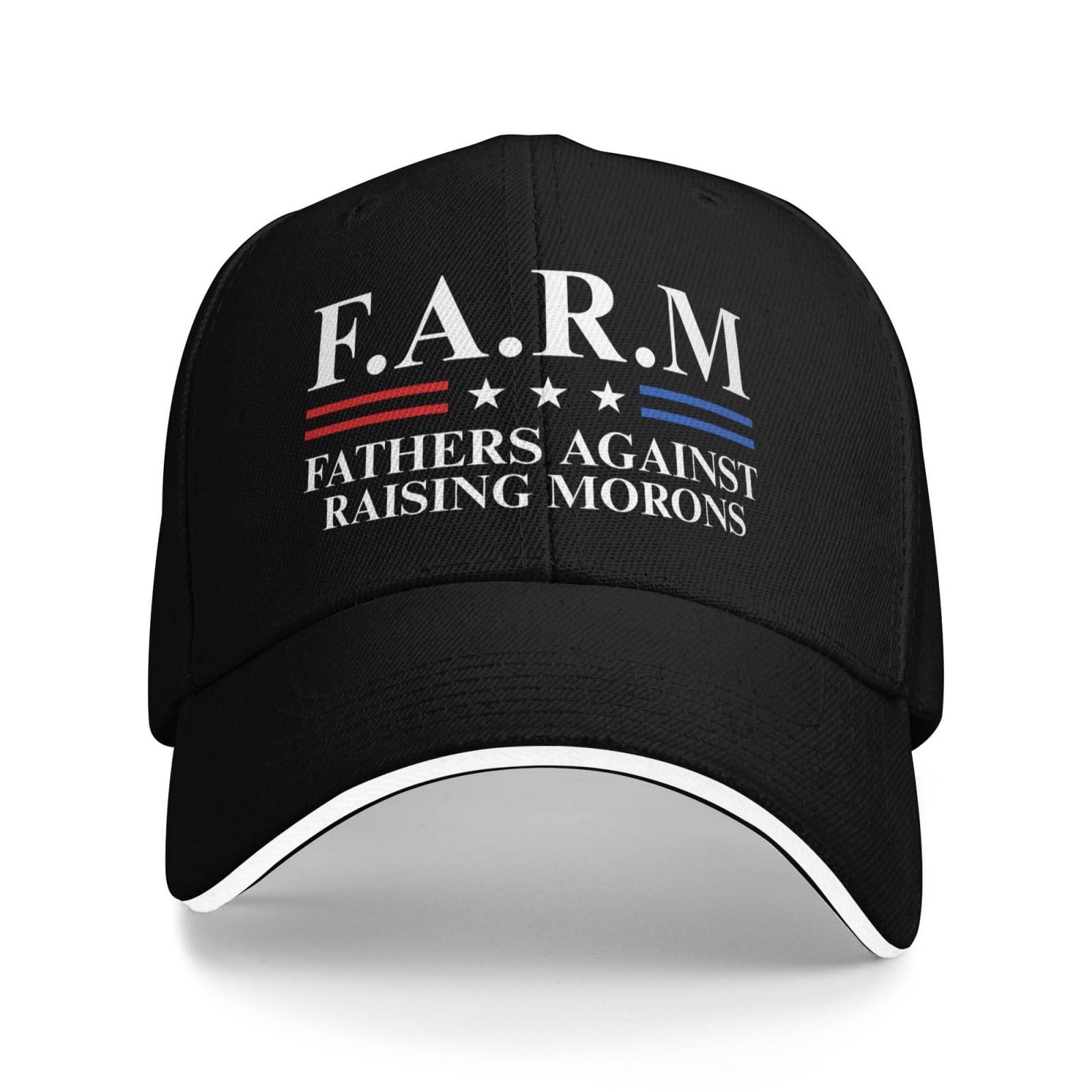 Melbrakin Unisex Black F.a.r.m. Fathers Against Raising Morons Hat Trucker Caps Sandwich Cap