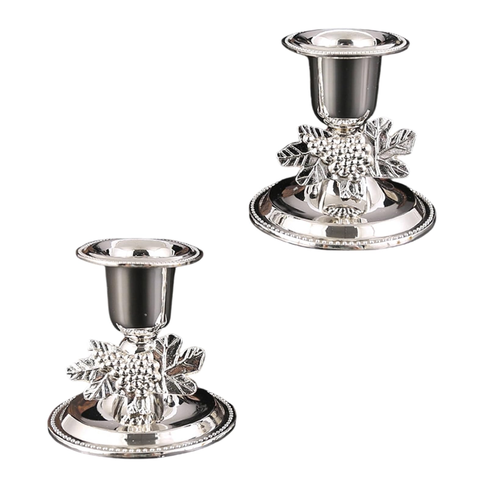 PANGBOER Of 2 Romantics Alloy Taper Hoders with Carving Detail Victorian European Styles Candlestick for Holiday Table Setting Party Centerpiece Candlestick