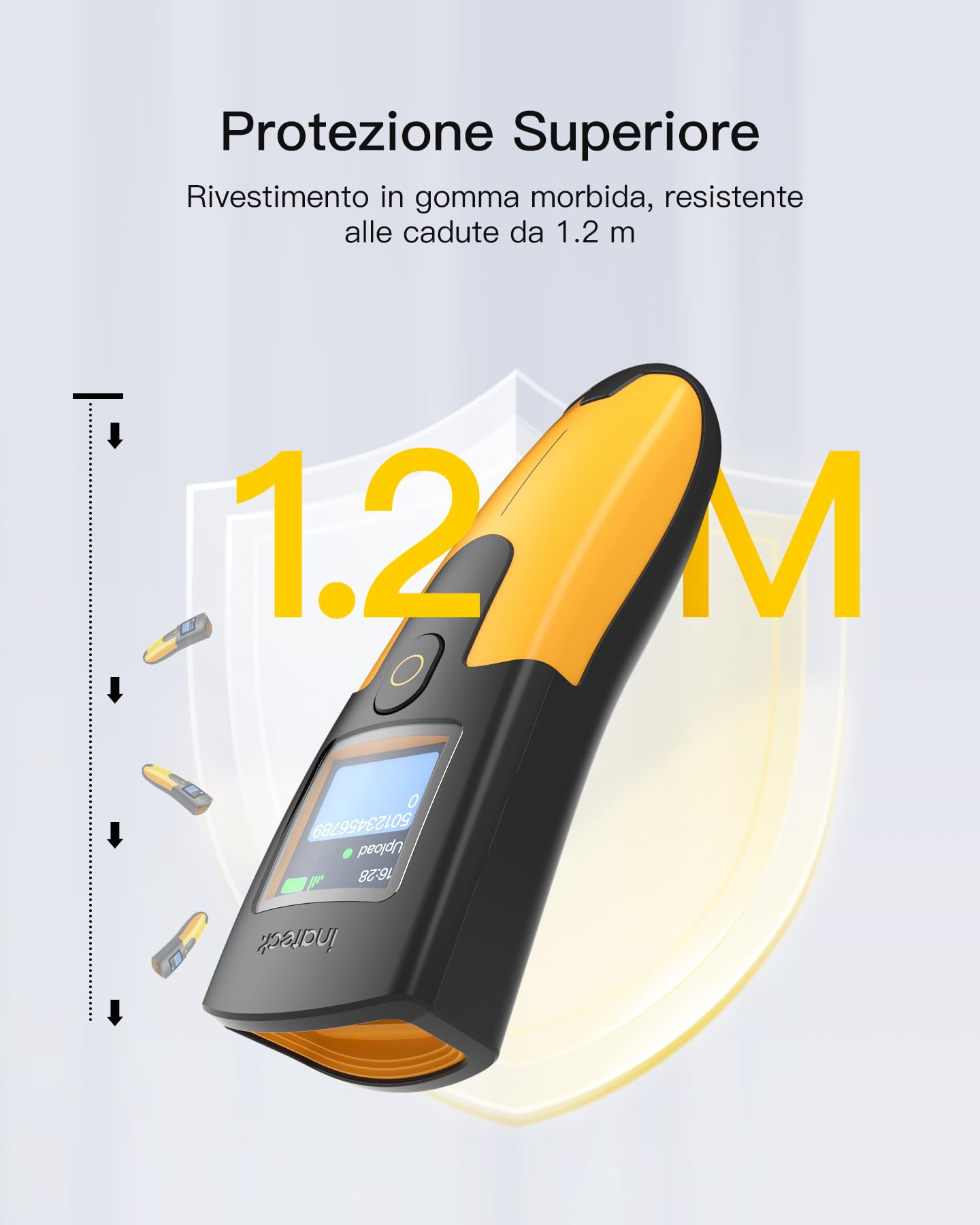 Inateck Scanner di codici a barre senza fili 1D 2D, QR Code Scanner Piccola tasca per inventario, Bluetooth 3 in 1 e cavo USB & 2.4G Wireless, 2600mAh per PC Tablet Android iOS POS, con APP e SDK | 3 in 1 Bluetooth & Cavo USB & 2.4G Wireless 2600mAh per P