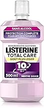 Listerine Total Care Mouthwash Lighter Flavour 0% Alcohol (500ml Bottle) – Oral Care 10 Benefits in 1 – Alcohol-free Mouthwash for Long Lasting Fresh Breath