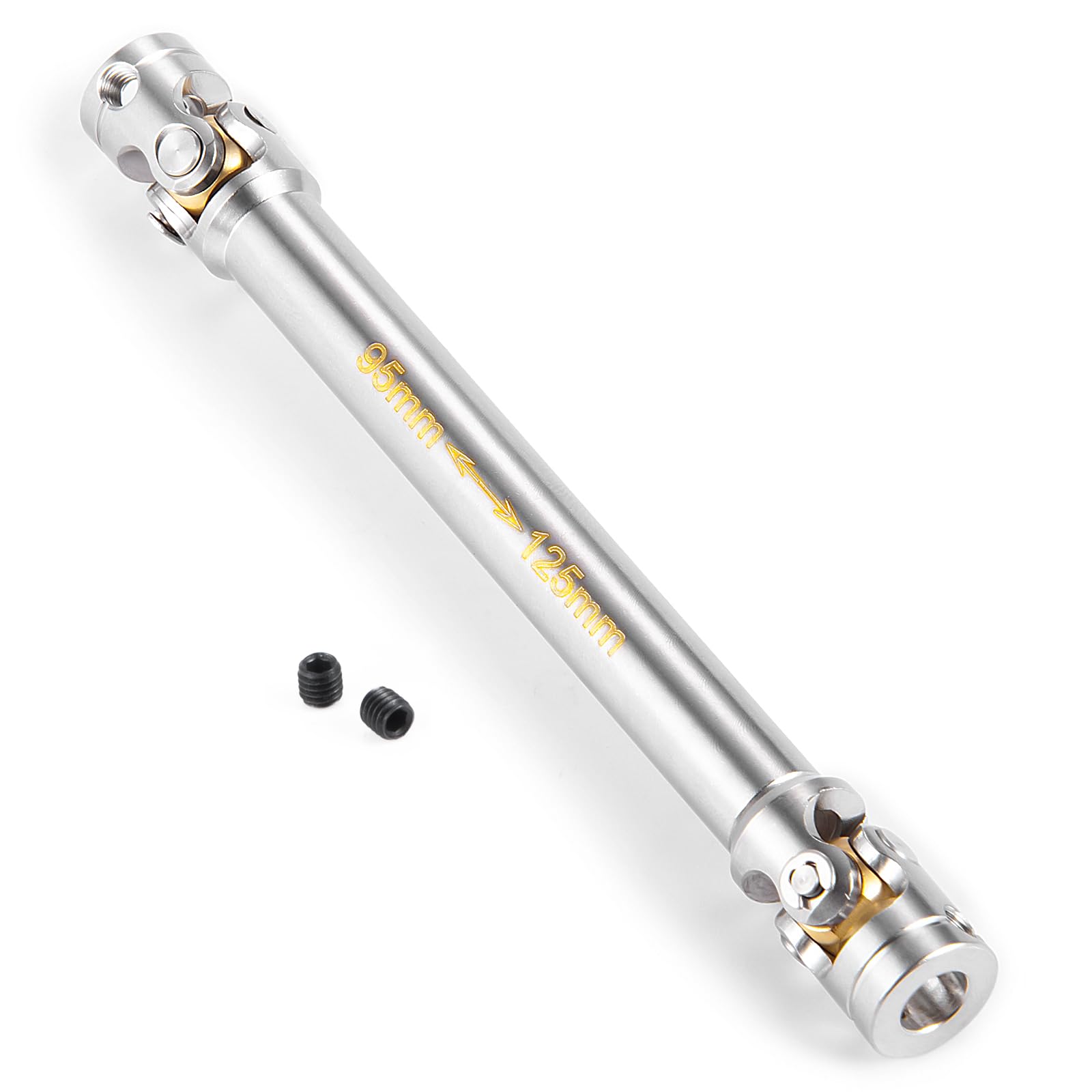 AXspeed 1Pcs Metal Drive Shaft for 1/14 RC Tamiya Tractor Climbing Trailer Upgrade Accessories (95mm-125mm)