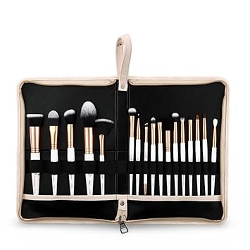 London Prime HD GlamStrokes Makeup Brush Set Kit 17 Pcs Brushes Eyeliner Brushes Blending Face Powder Blush Cosmetics Brushes Tool Kit