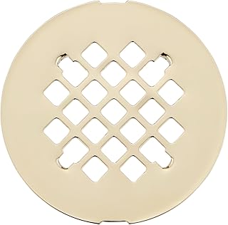 932343 FundamentALL 4-1/2" Round Snap-in Shower Drain Cover - Polished Brass