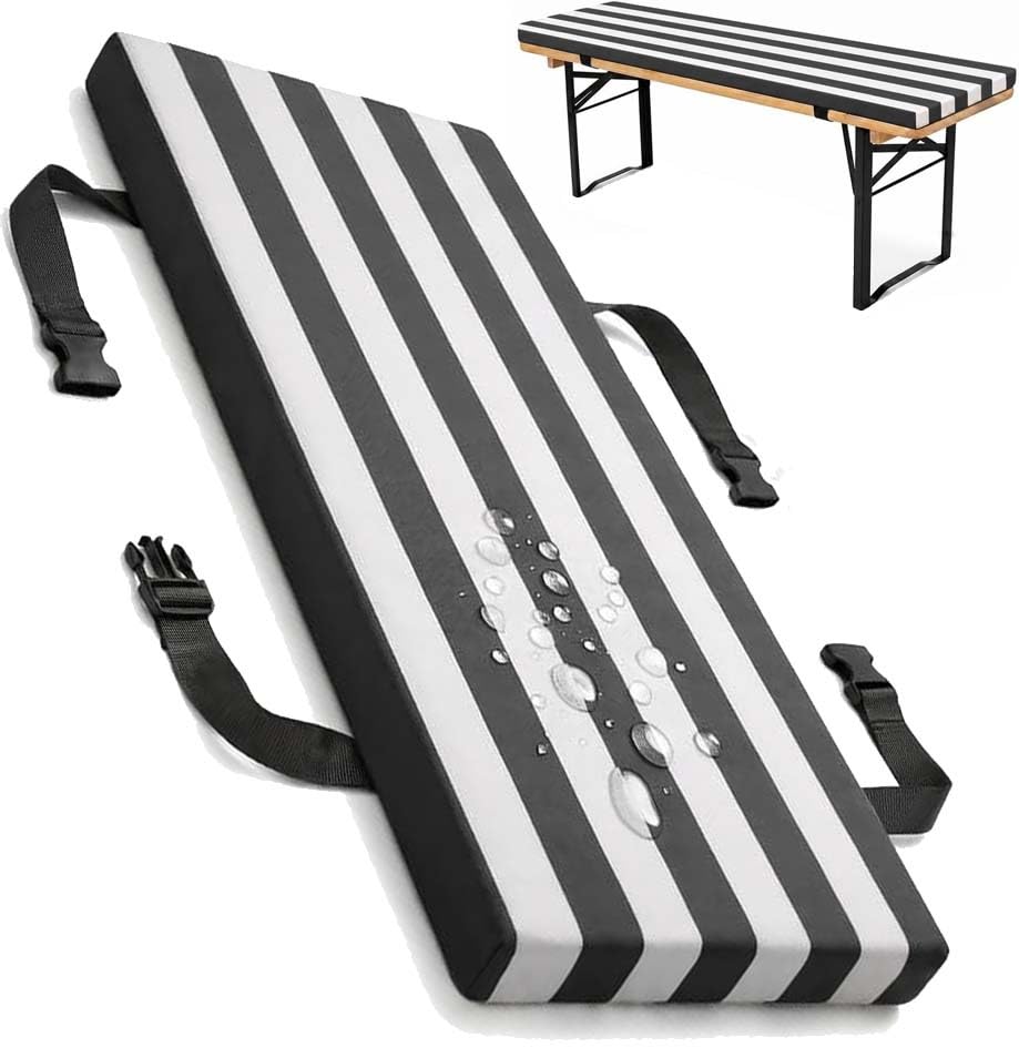Coussin de banc 120x55 imperméable détachable lavable vert - 3
