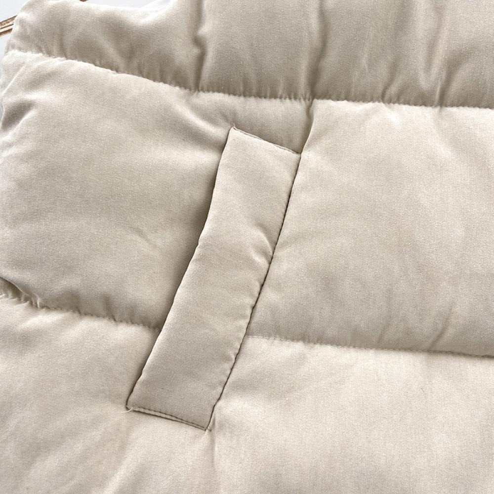 Donne Gilet Di Piumino,Gilet Da Donna Colletto Alla Coreana Gilet Di Transizione Allentato Nero Gilet Senza Maniche Gilet Trapuntato Gilet Imbottito Da Donna Elegante Gilet Imbottito Caldo Invernale