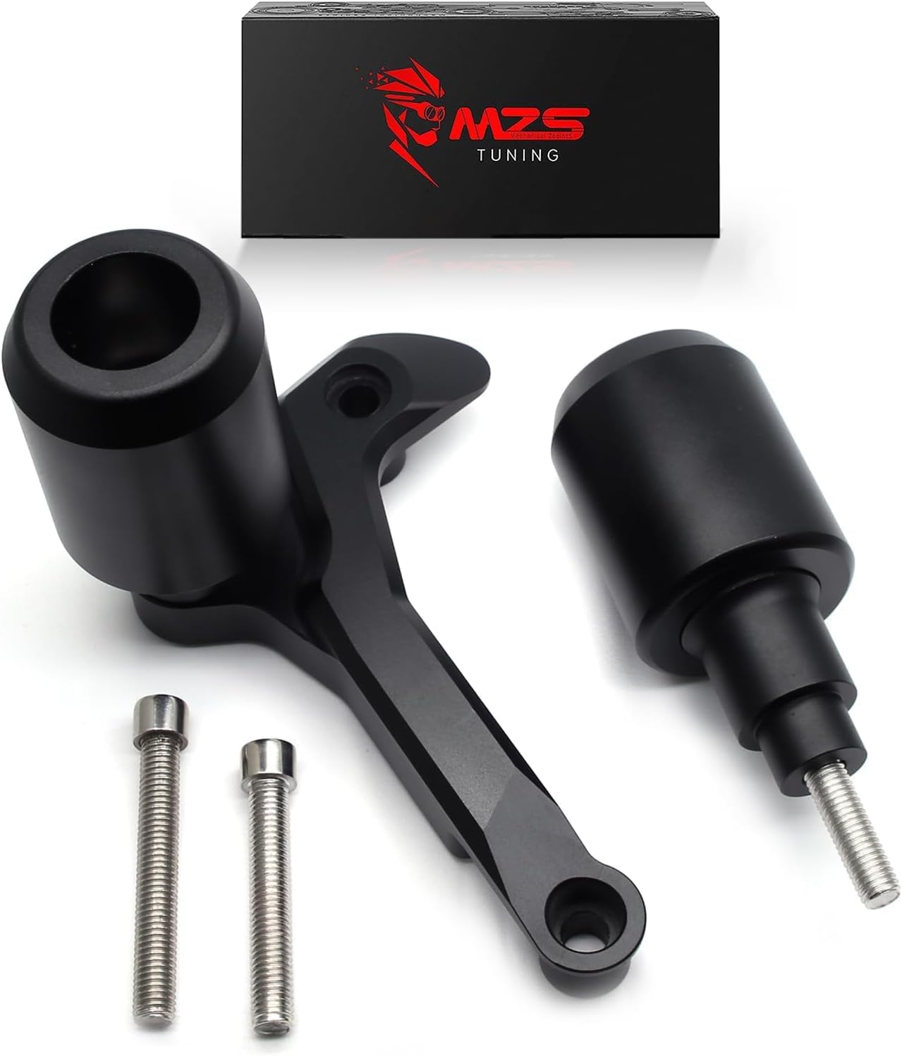 MZS Motorcycle Frame Sliders Compatible with S1000RR M1000RR 2023 2024 2025, Falling Crash Protector Guards Engine Fairing Protection No Cut Kits Black