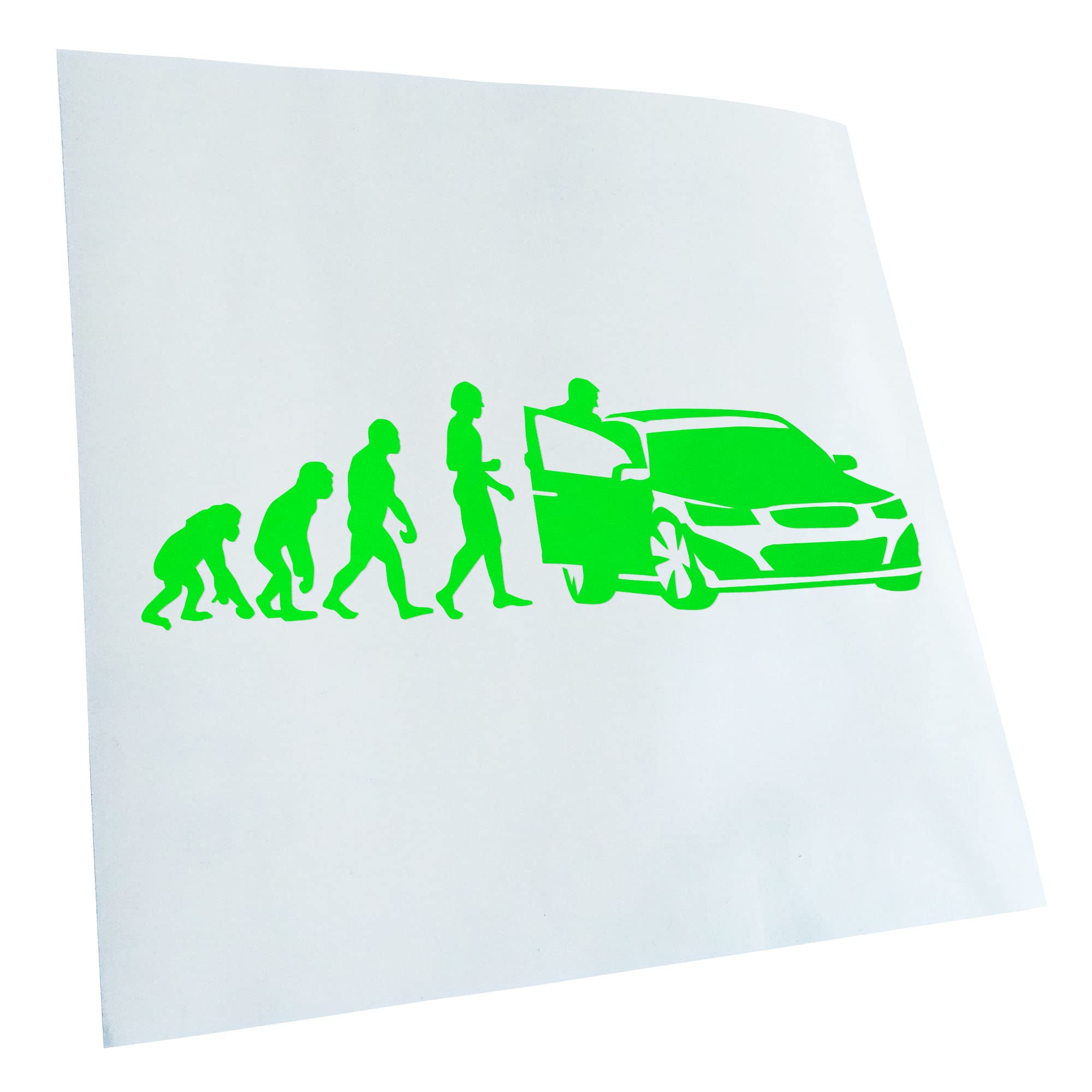 Kiwistar - Car Sticker - Neon Green - 60 x 18 cm Evolution Motorist - Rear Window Car Sticker Weatherproof for Car Truck Moped Truck - Sticker Exterior Self-Adhesive Tuning Accessories for Windows