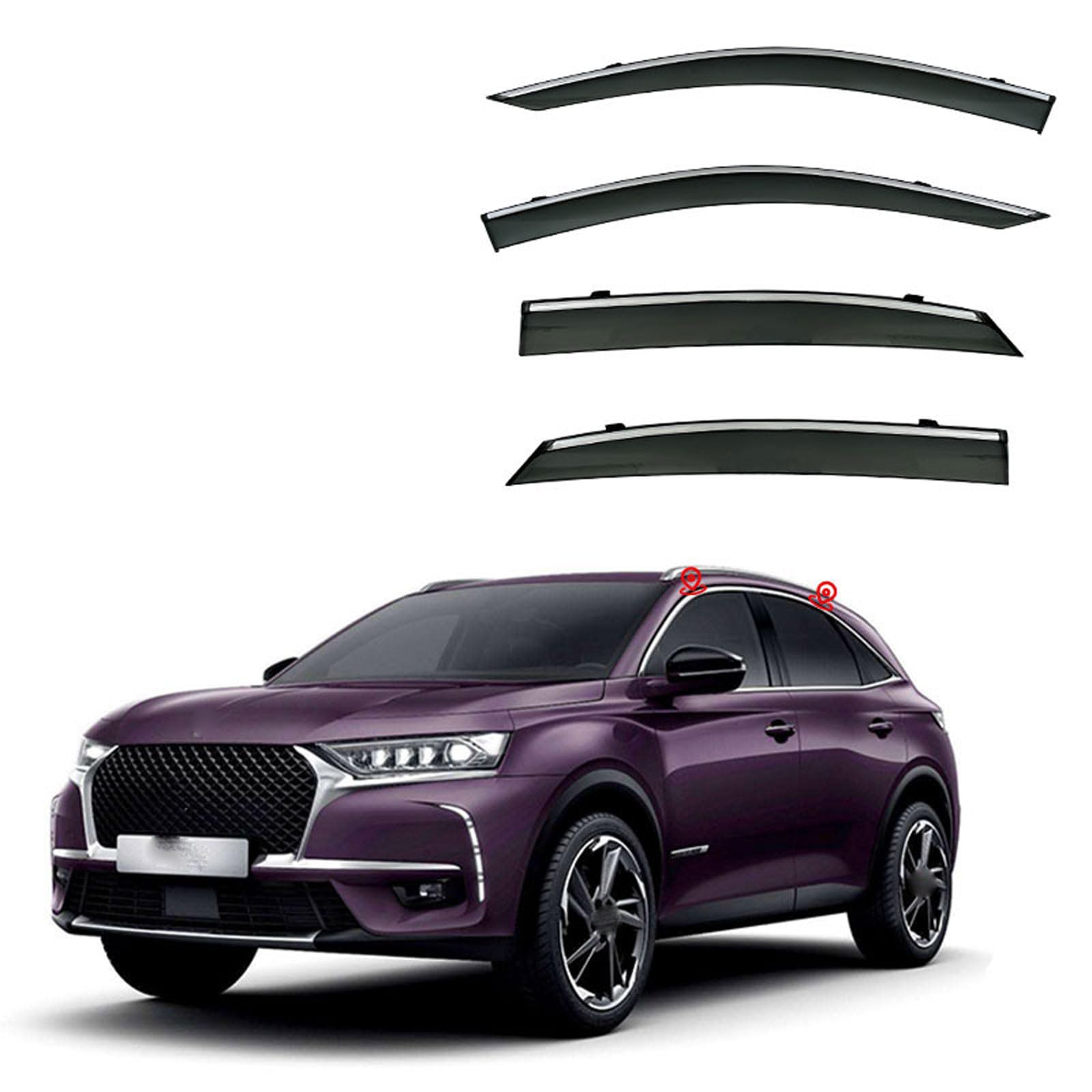 Déflecteurs de vent Citroen DS7 pour rouler sous la pluie