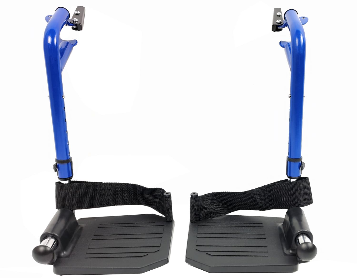 Blue Streak - Reposapiés para silla de ruedas, reposapiés económico para sillas de ruedas y silla de transporte, reposapiés compuestos y trabillas para el talón, reposapiés universales oscilantes, T93