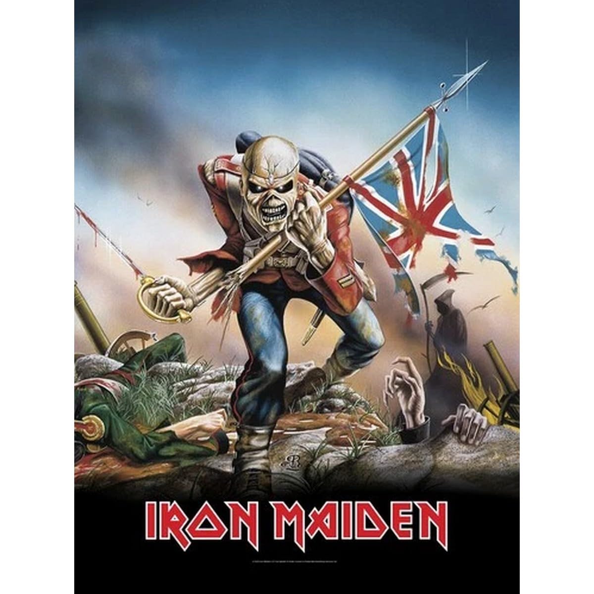Rocksax Iron Maiden Sherpa Fleece Blanket - Trooper