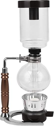 Cusstally Cafetera de sifón de estilo japonés cafetera de sifón al vacío máquina de café filtro de 3 tazas