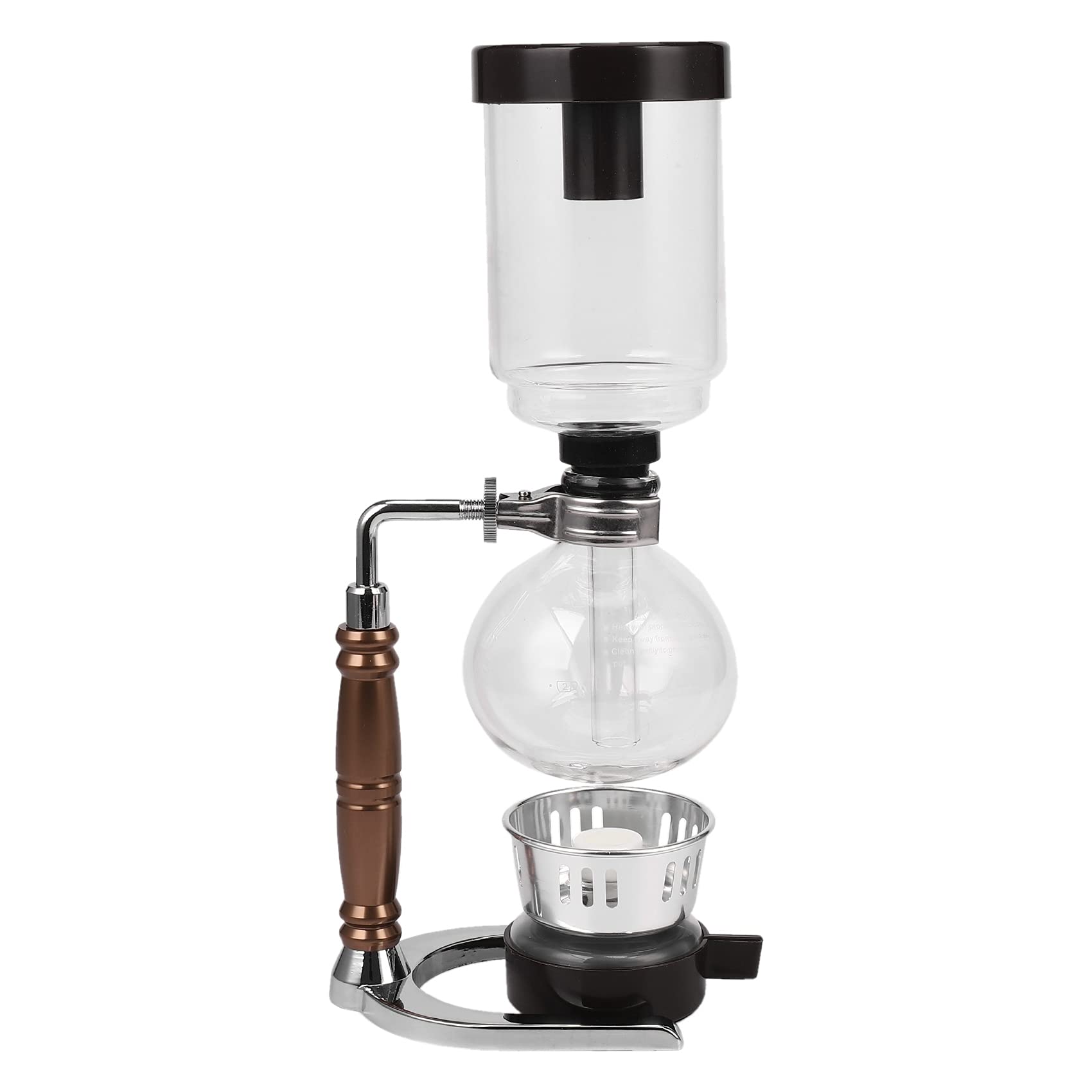 Graootoly Japanese Style Siphon Coffee Maker Tea Siphon Pot Vacuum Coffeemaker Glass Type Coffee Machine Filter 3Cup