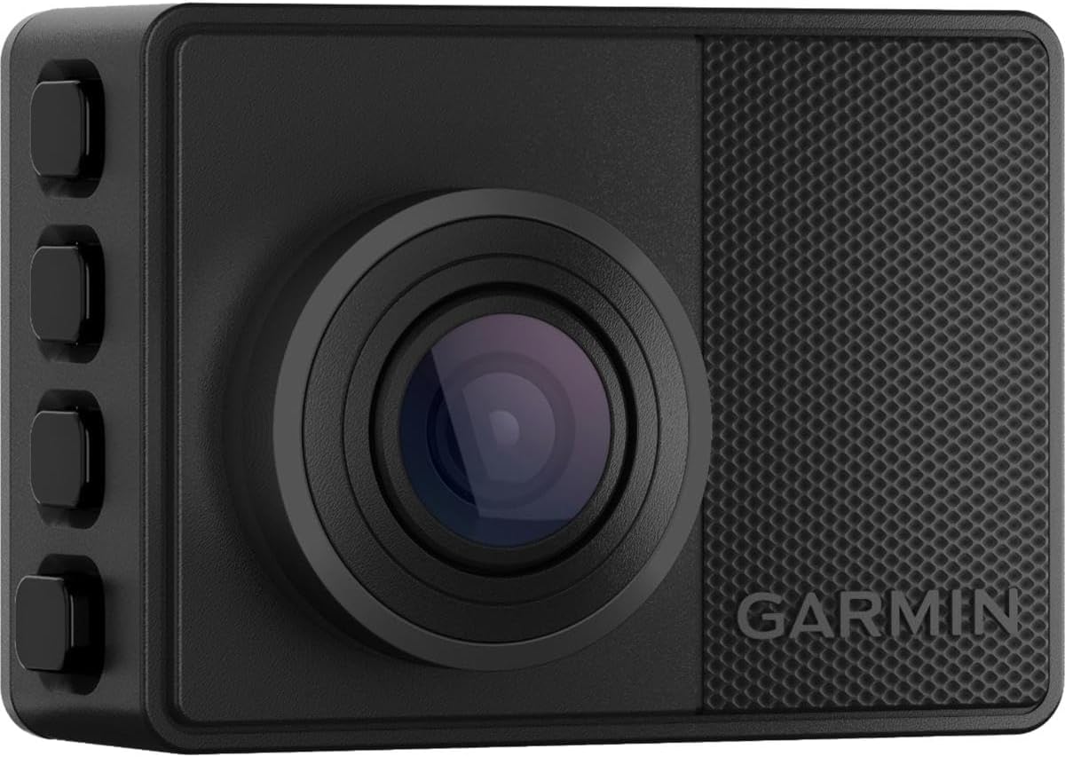 Garmin Dash Cam 67W, 1440p and Extra-Wide 180-degree FOV, Monitor Your Vehicle While Away w/ New Connected Features, Voice Control, Compact and Discreet, Includes Memory Card