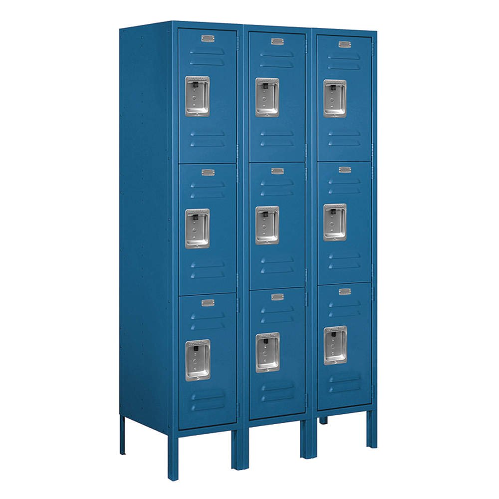 Salsbury Industries 62362BL-U Double Tier 36-Inch Wide 6-Feet High 12-Inch Deep Unassembled Standard Metal Locker, Blue