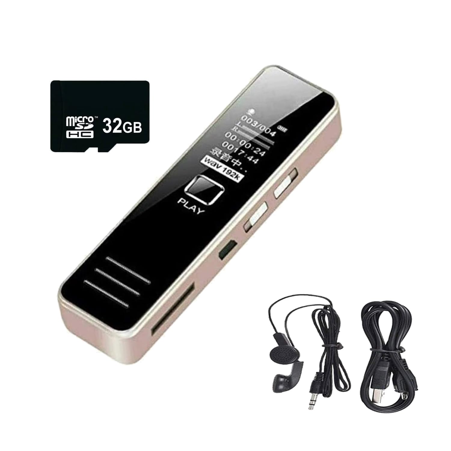 SECURINNOV Mini Digital Voice Recorder with 32GB Memory, Activated, Professional Audio MP3 Player Recording Device Microphone Memory Card Included (LCD 32gb Voice Recorder)-image-26