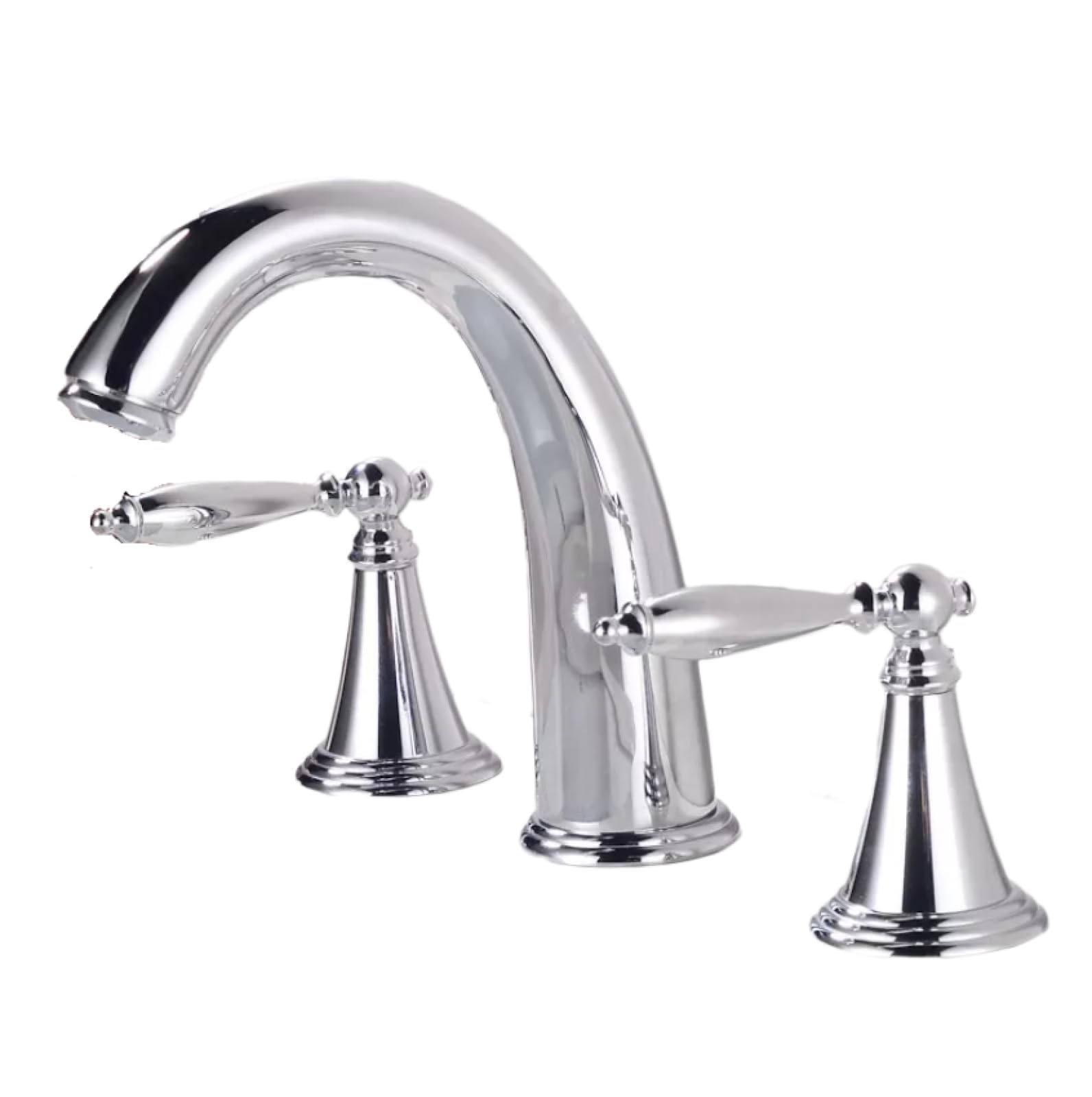 Amazon | バスルーム水栓三つ穴洗面器 湯水蛇口 ダブルハンドル 分割三