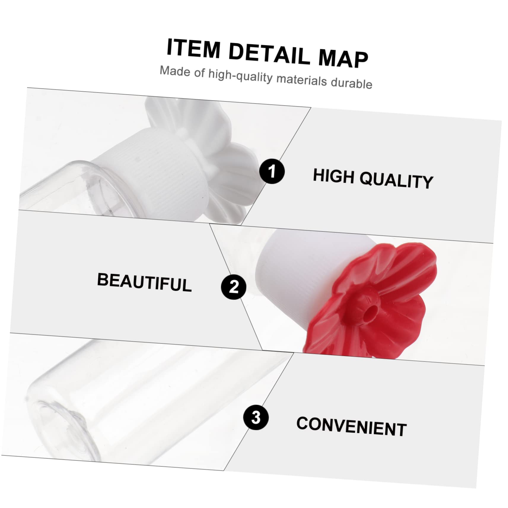 3pièces Handheld Hummingbird Feeders Plastique avec Ports Forme De Fleur Alimentation Pratique pour Oiseaux Accessoires De Jardin
