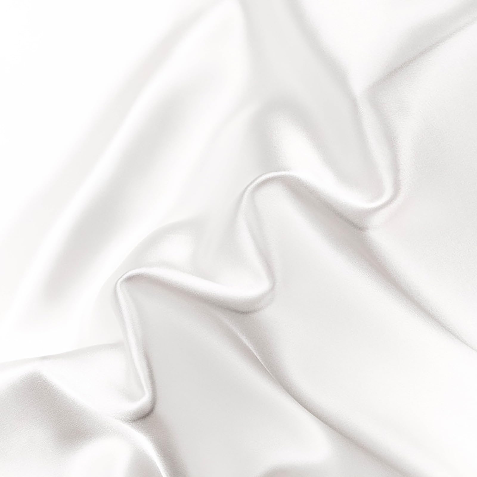 22 Momme 100% Mulberry Silk Fabirc 114cm Wide by 1 Metre Charmeuse Fabric Silk for Dress,Lining,Craft,Wedding(White) — image 1