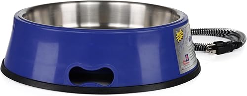 Miniatura 8 de Farm Innovators - Recipiente eléctrico de agua para mascotas de 1.25 galones y 60 W, con control termostático y protector de cordón antimasticables,