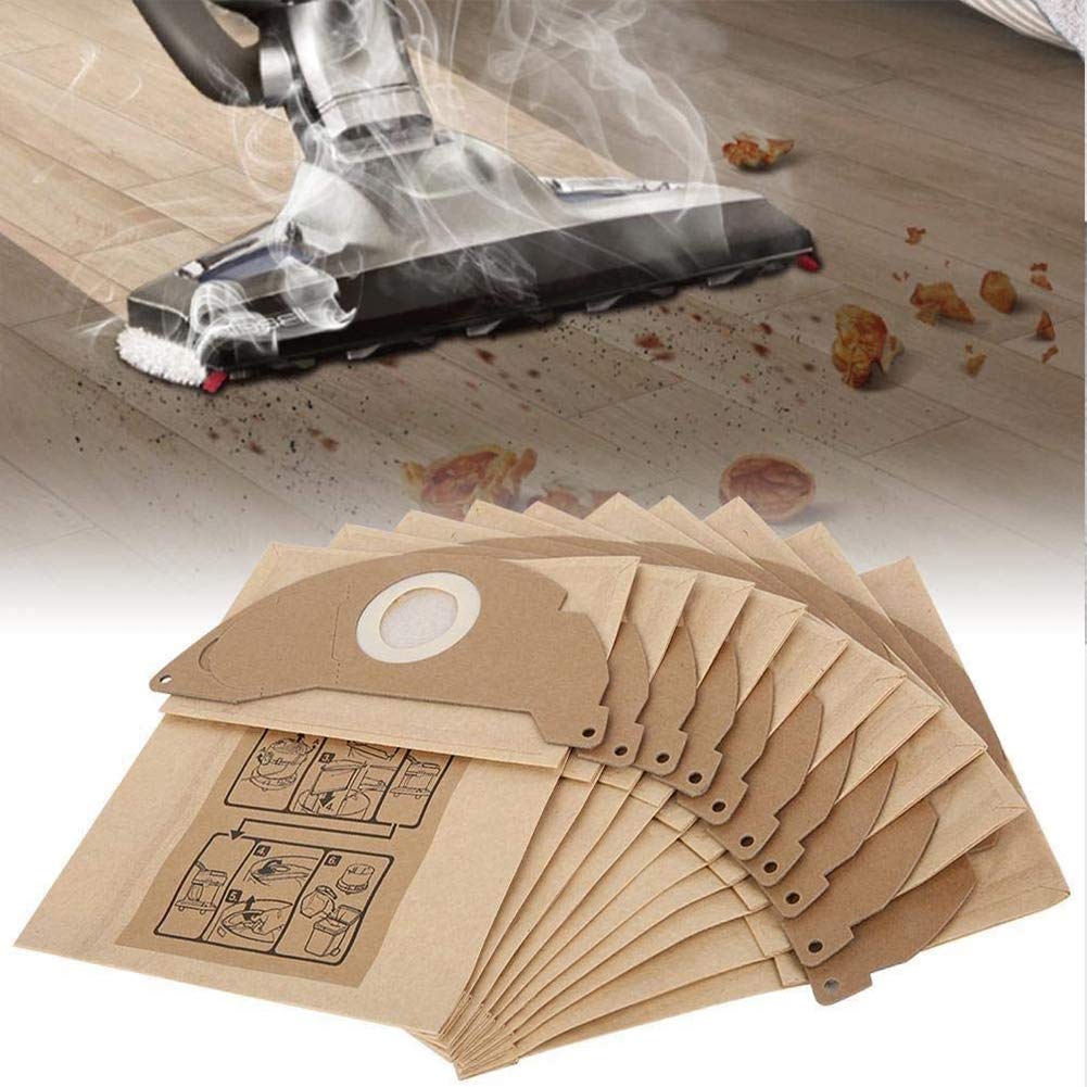 Zhongkaihua Staubsauger-Papierbeutel, 15 Stück Staubsaugerbeutel für Kärcher WD2250 A2004 A2054 MV2 Einweg-Filterbeutel Nass- oder Trockensauger für Home Office