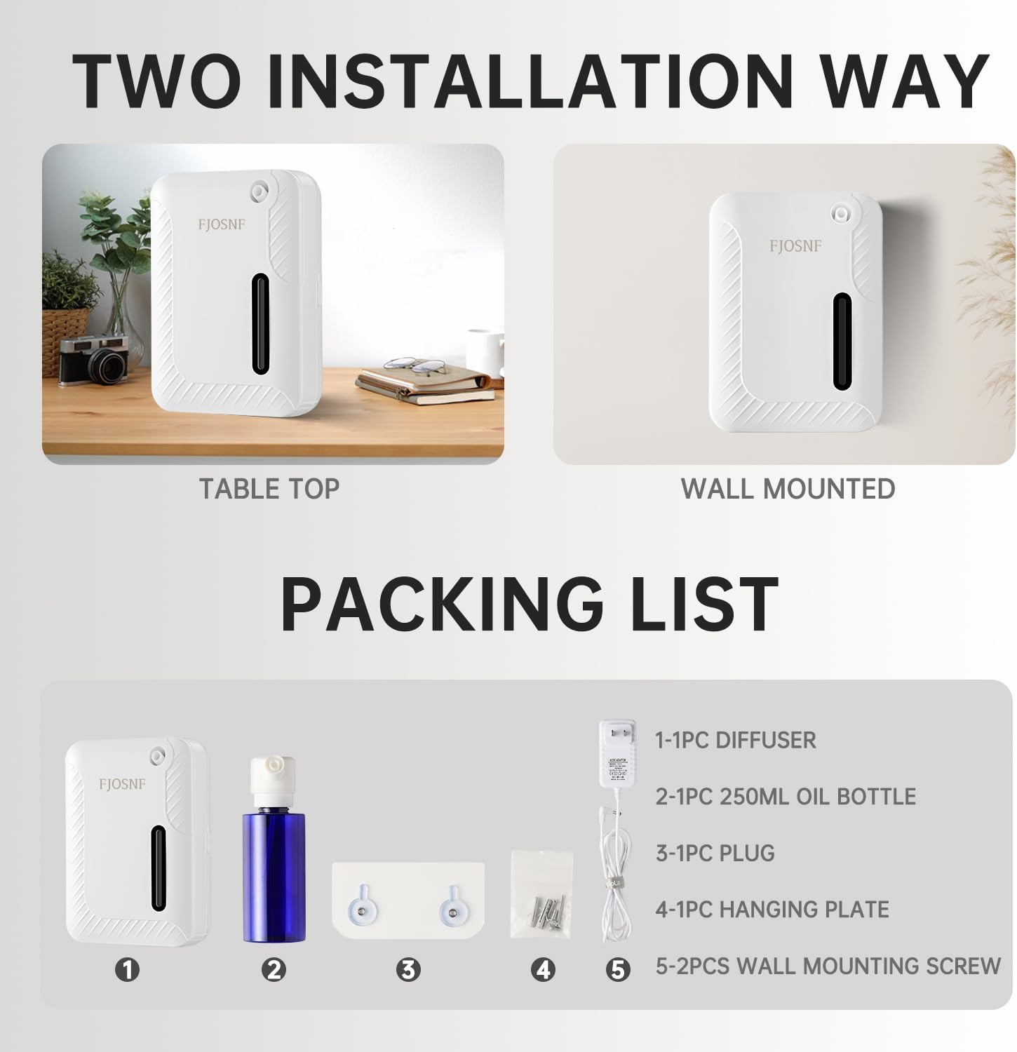 2026 Oil Diffuser Waterless 2200 Sq.Ft, Bluetooth&WiFi APP Control, 250ml Smart Scent Air Machine with Cold Air Tech for Large Rooms, Home, Office & Hotel, Plug-in - Image 5