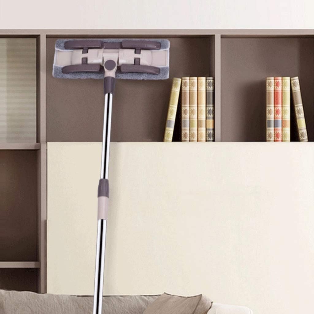 HBJWOV Professional Microfiber Mop for Hardwood, Laminate, Tile Floor Cleaning, Stainless Steel Telescopic Handle