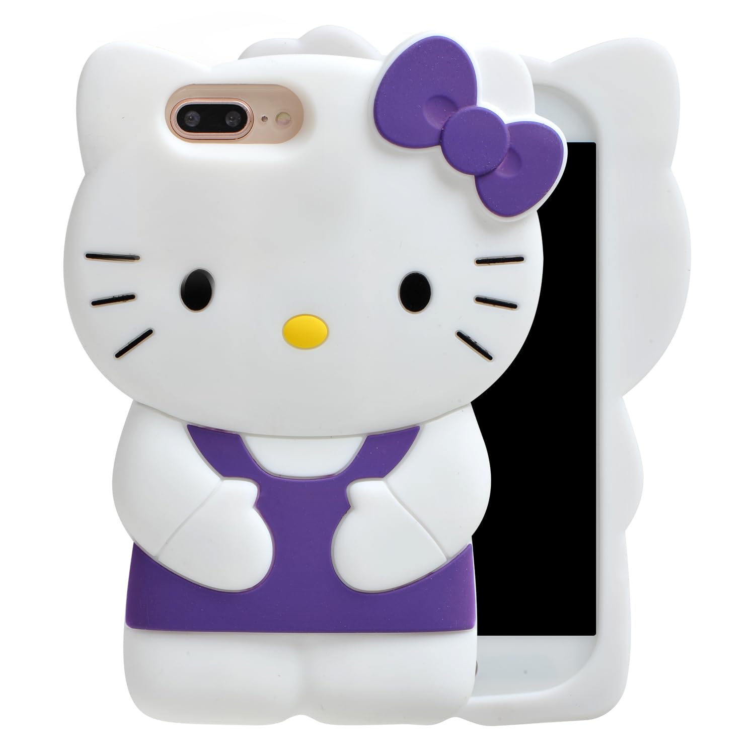MONEHOYSY Cartoon Case for iPhone 6/7/8/SE 2020, Fashion Cute 3D Cute Kitty Kawaii Soft Silicone Animal Protective Gel Shockproof Gel Back Cover for