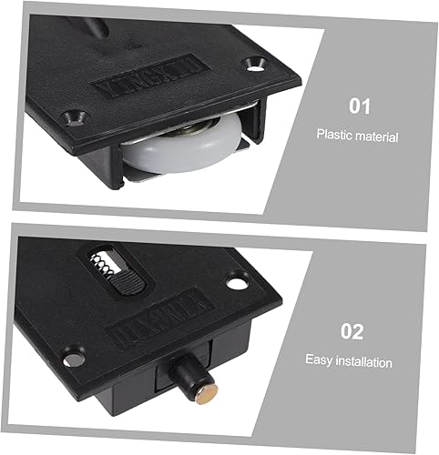 Miniatura 9 de Uonlytech Polea de puerta de armario, polea deslizante silenciosa, puertas de armario, paneles deslizantes, accesorios de ventana, puertas de