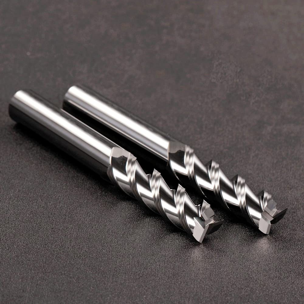 Fresa de extremo de 4 mm y 3 flautas HRC55 for aluminio, cobre y madera. Múltiples tamaños.(10pcs,4X4DX75L 3F)