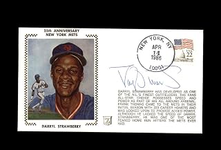 Darryl Strawberry PSA DNA Signed FDC 1986 First Day Cover Cache Mets 25th Aniv Autograph