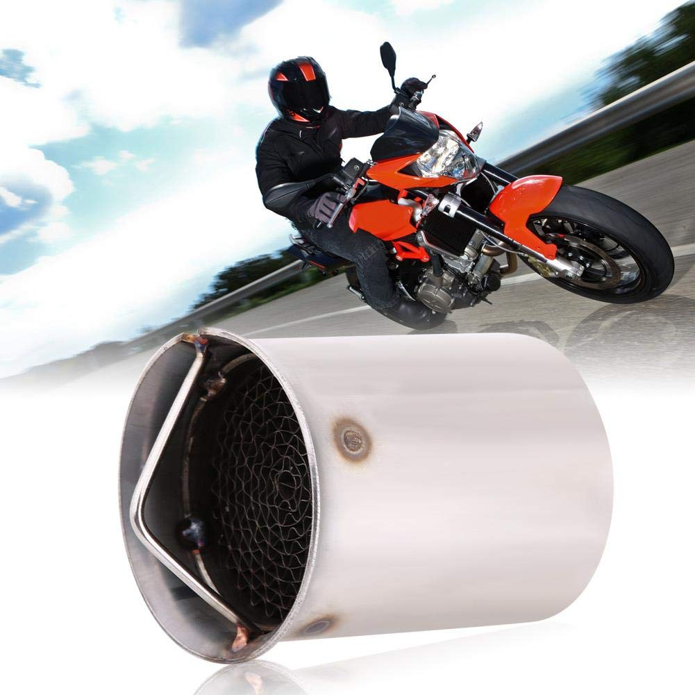 Yafa pour catalyseur moto 48mm 51mm tuyau d'échappement DB Killer, universel en acier inoxydable moto tuyau d'échappement silencieux silencieux insérer éliminateur(5)