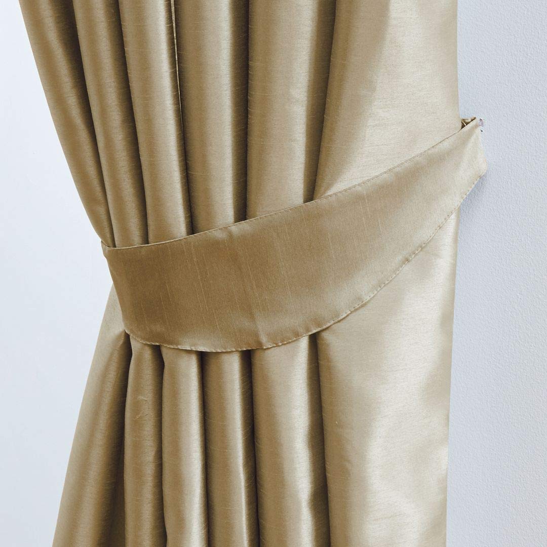 John Aird Latte Pair Of Faux Silk Tie Backs (Latte)