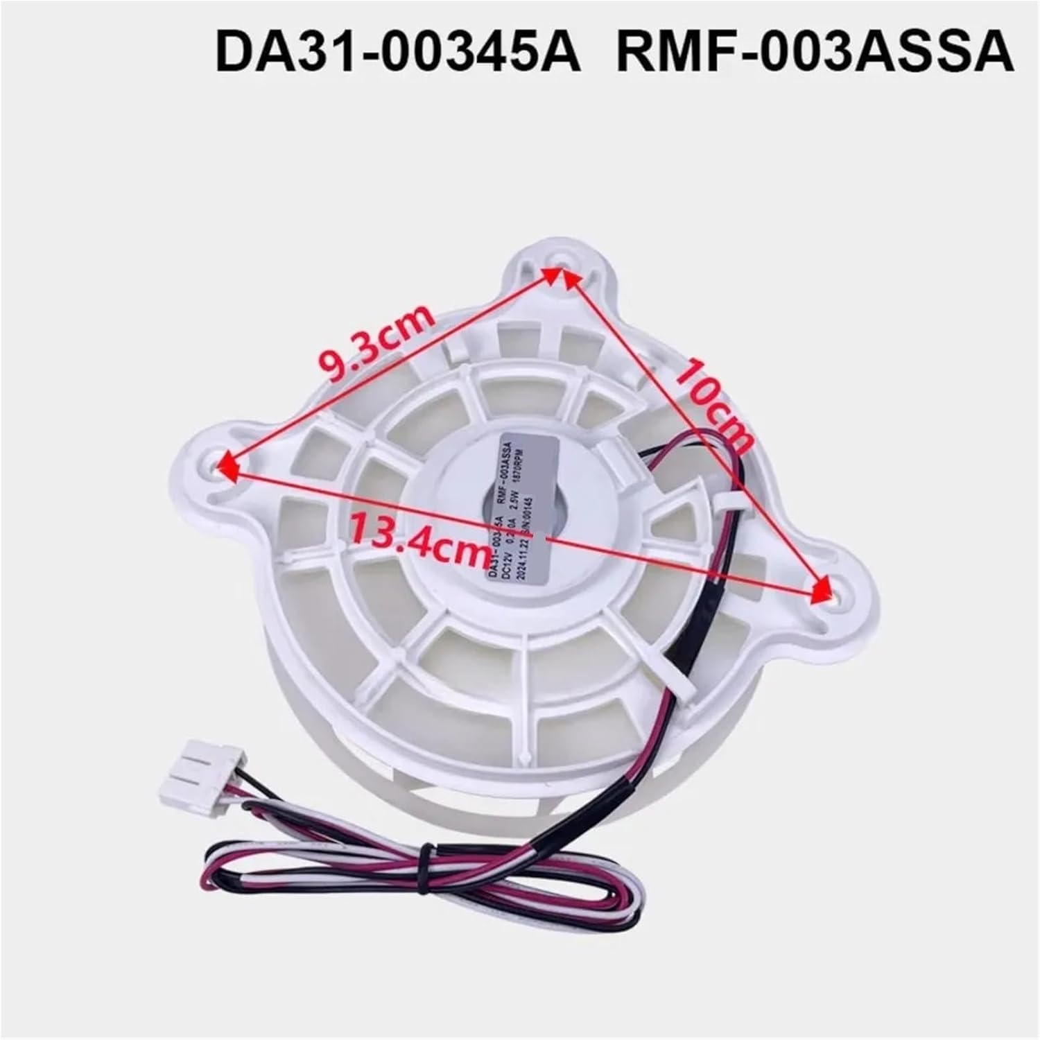 DA31-00345A RMF-003ASSA Kühlschrank-Kondensatorlüftermotor, kompatibel mit Kühlschrank, ersetzt: 3954921, AP5948644, DA31-00334