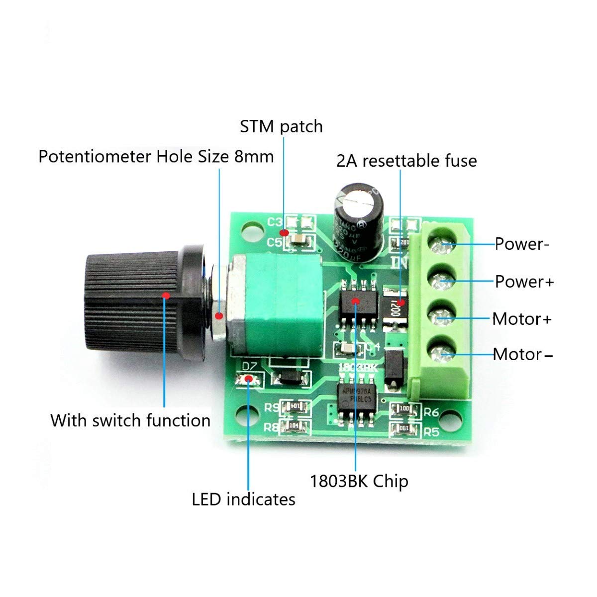 Bеѕt Dеаl Prоduсt DaFuRui 3Pcs 1.8v 3v 5v 6v 12v 2A 30W Low Voltage DC Motor Speed Controller PWM 1803BK 1803B Adjustable Driver Switch Onе-Dау Sаlе: Uр tо 60% оƒƒ DaFuRui 3Pcs 1.8v 3v 5v 6v 12v 2A 30W Low Voltage DC Motor Speed Controller PWM 1803BK 1803B Adjustable Driver Switch