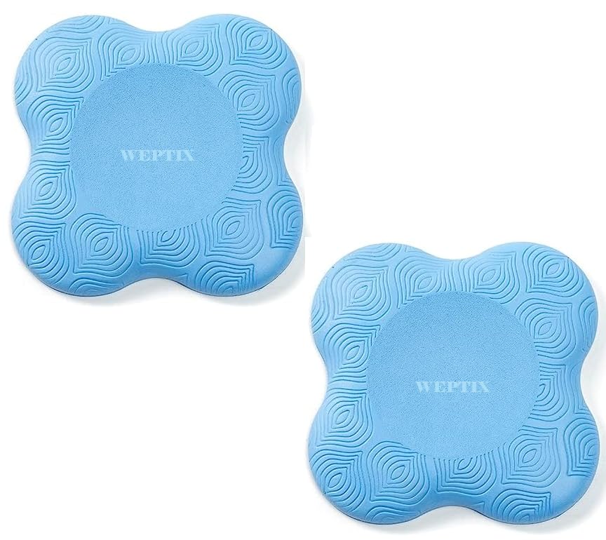 WEPTIX® Knee & Elbow Cushion Pad High Foam Material | Extra Cushion, Professional Grip| Support for Knees,Hands,Wrists & Elbows | Planks,Pushups,Yoga,Meditation,Pilates,Exercise&Workout- (Light Blue) (B0CGTJ3MP9) Amazon Price History, Amazon Price Tracker